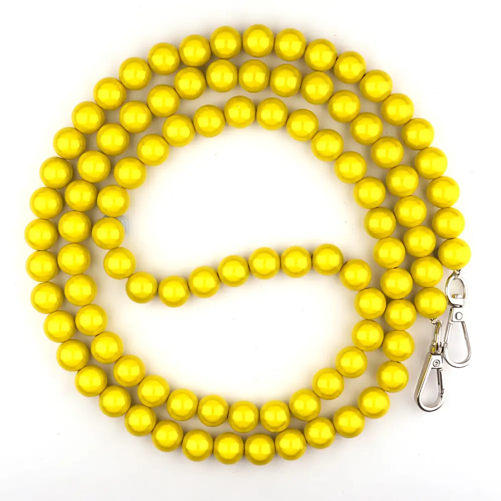 % LOT83 Handykette Perlen LizzyMae Gelb 14mm, Telefonkette 