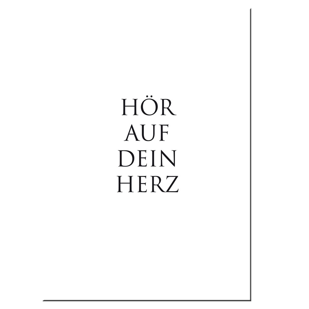 Kunstdruck "Hör auf dein Herz" von Wunderwort