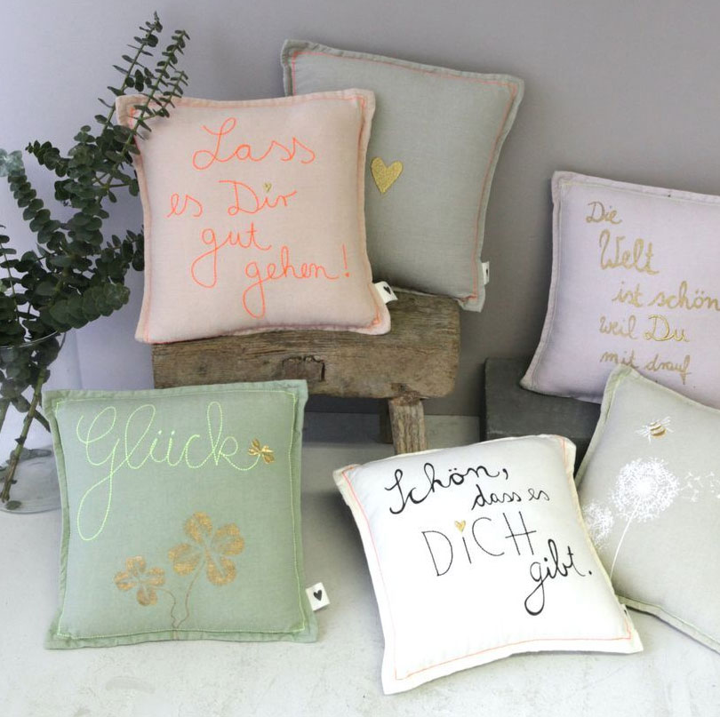 Good old friends Mini Kissen Schön, dass es Dich gibt, ca.  25 x 25 cm   