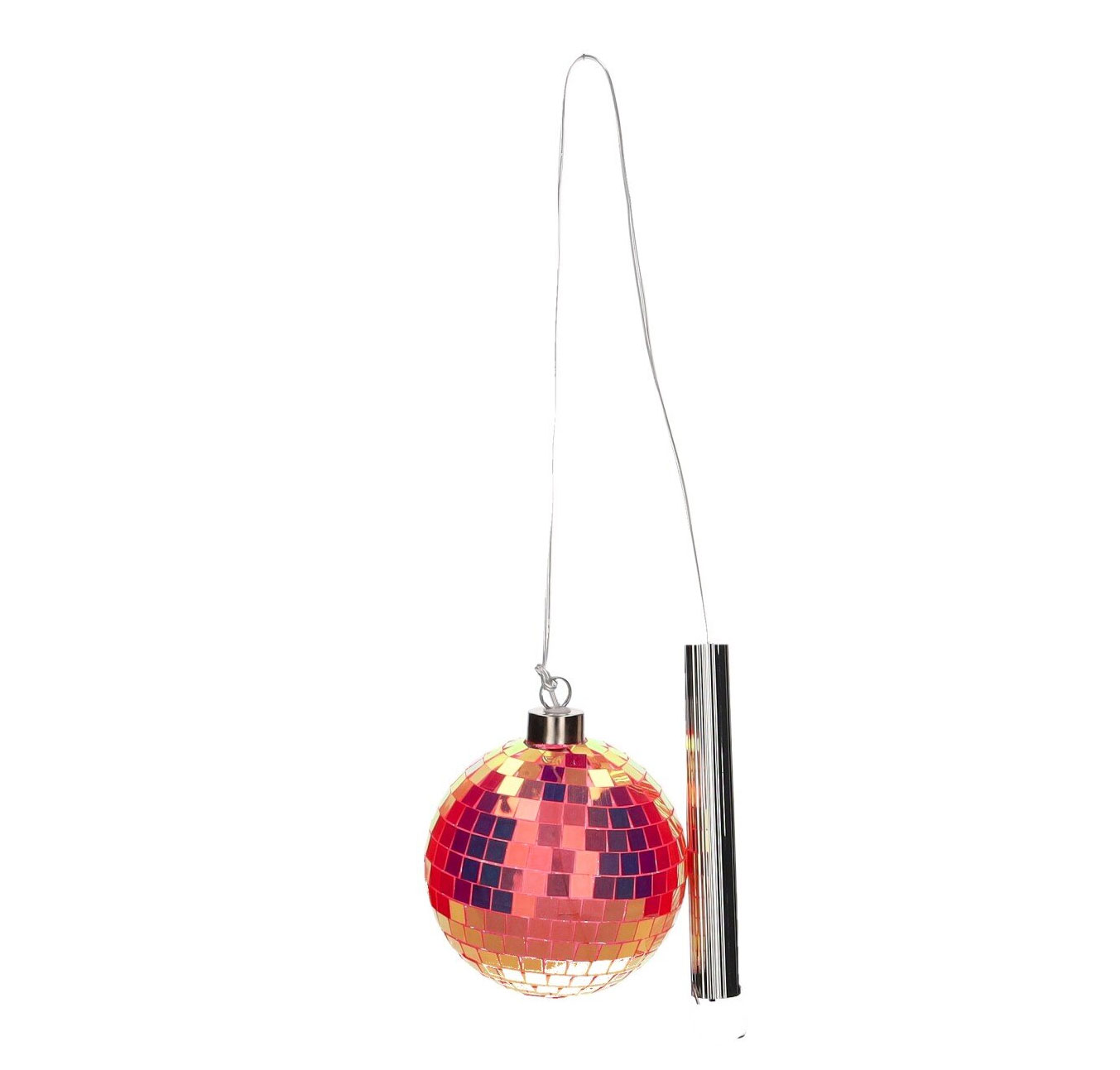 % Disco, LED-Kugel, 10cm, neon orange , Diskokugel