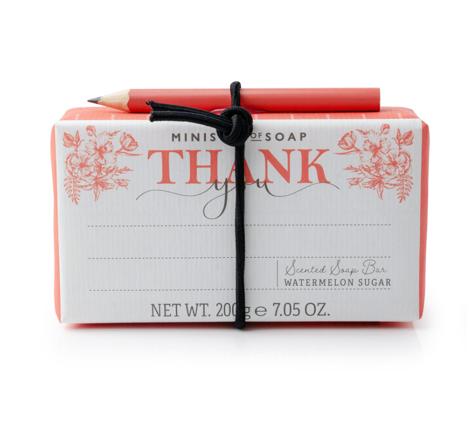 Ministry of Soap - Gift Note & Pencil Soaps - Thank You - Seife, Watermelon Sugar 200 g