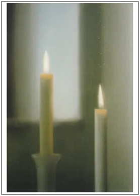 Postkarte Gerhard Richter "Zwei Kerzen, 1982"    Kunst    