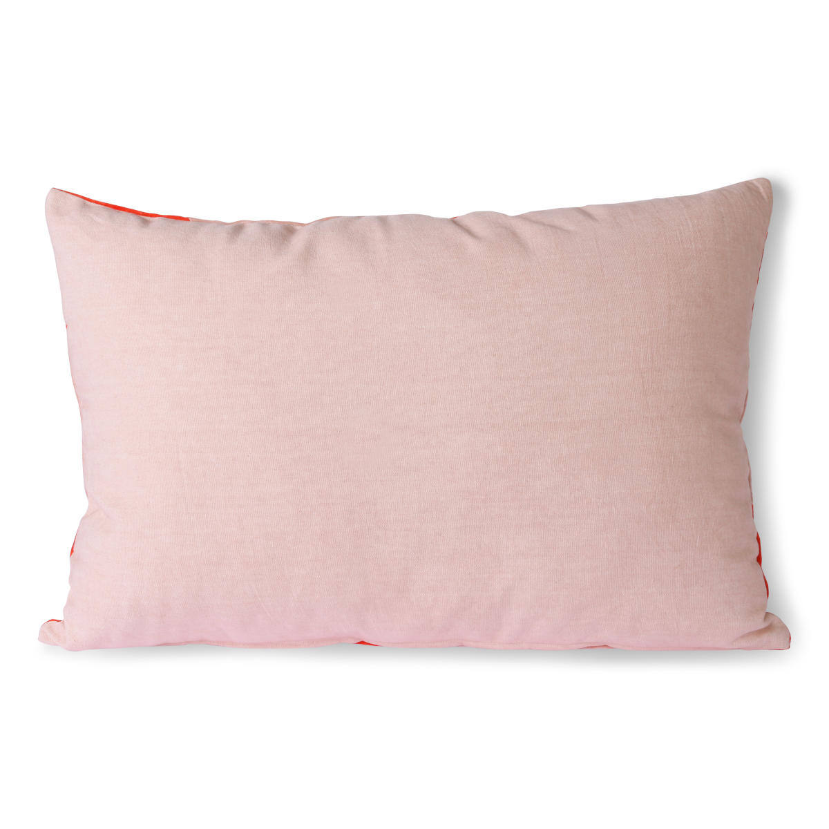 % HKliving Kissen Velvet gestreift rot pink 40x60 cm, Samtoptik