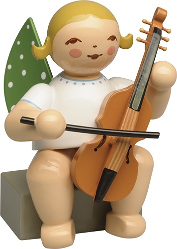 Wendt & Kühn Engel mit Viola da Gamba neu 2025, blonde Haare