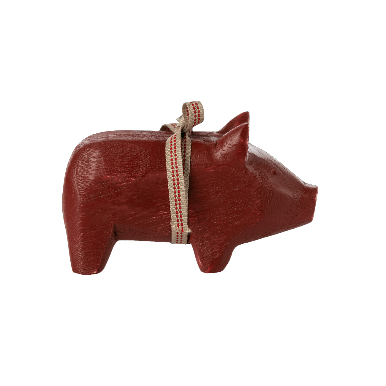 Maileg Holzschwein klein, rot, , ca. 5 x 10 cm   