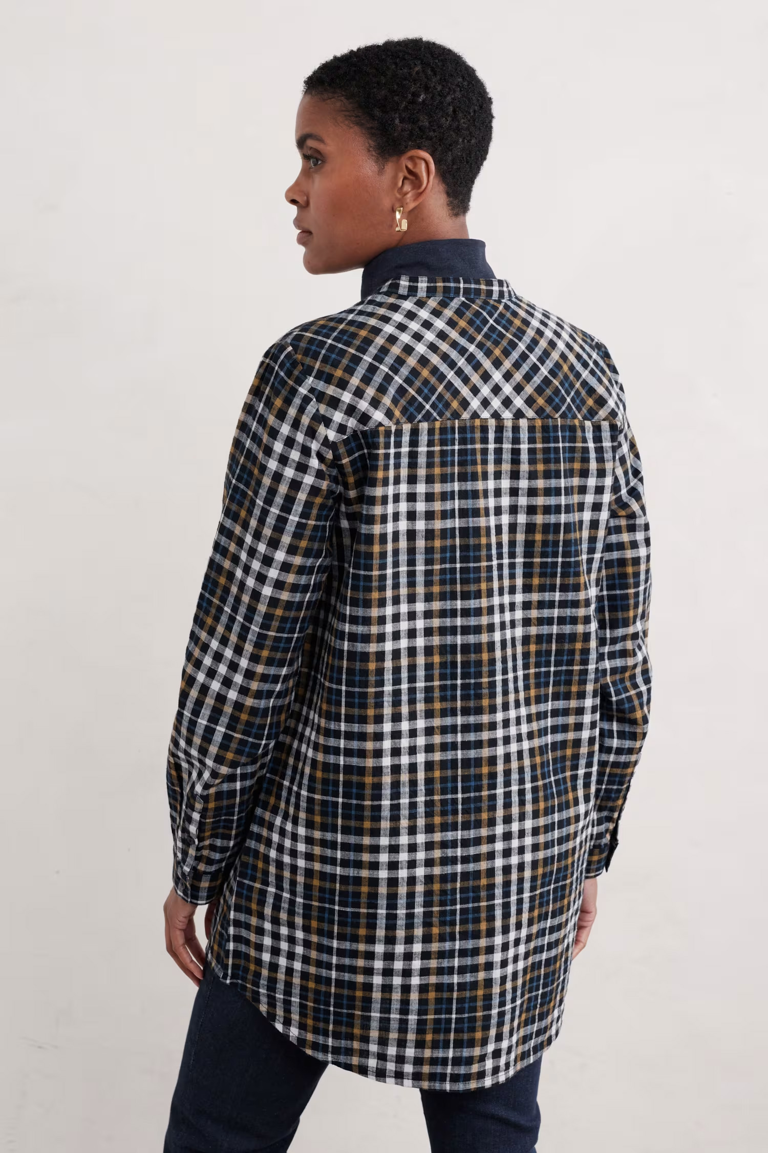 % SEASALT CORNWALL Shallow Sun Shirt-Clover Onyx Chalk