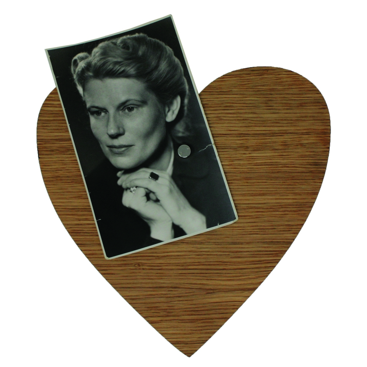 % Raumgestalt "Love is in the air" Herz (18 cm) aus Eiche mit Magnet und DotNail