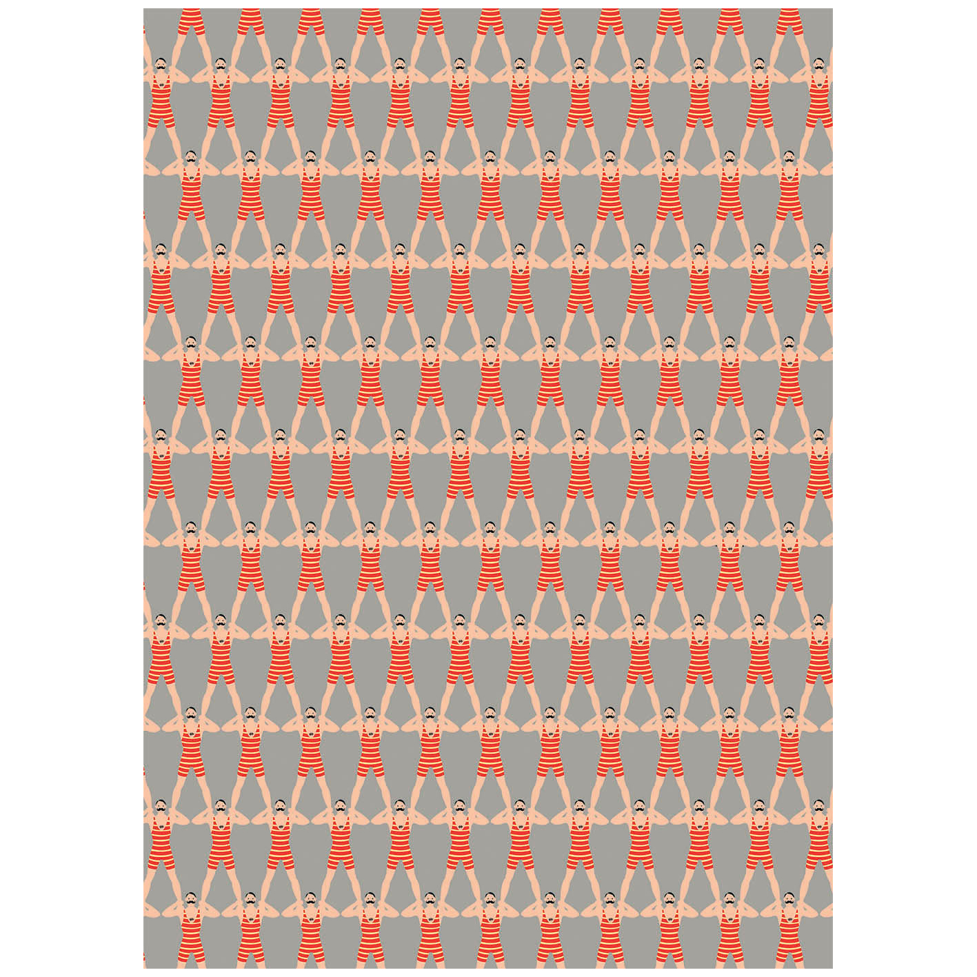 Geschenkpapier ACROBATS / Männer/ Turner  , ca. 50 x 70 cm von Emily Burningham   