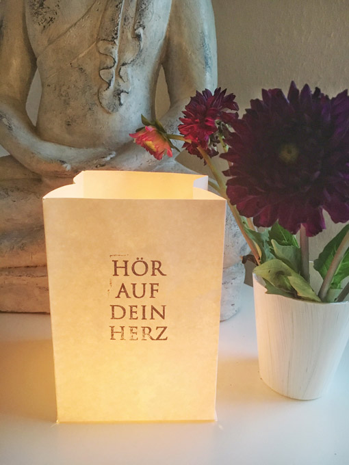 6008-03 Wunderwort Lichttüte "Hör auf Dein Herz"