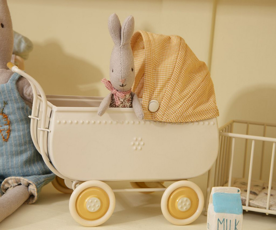 Maileg Micro Kinderwagen - Gelb, Pram Maileg Micro Kinderwagen - Gelb, Pram