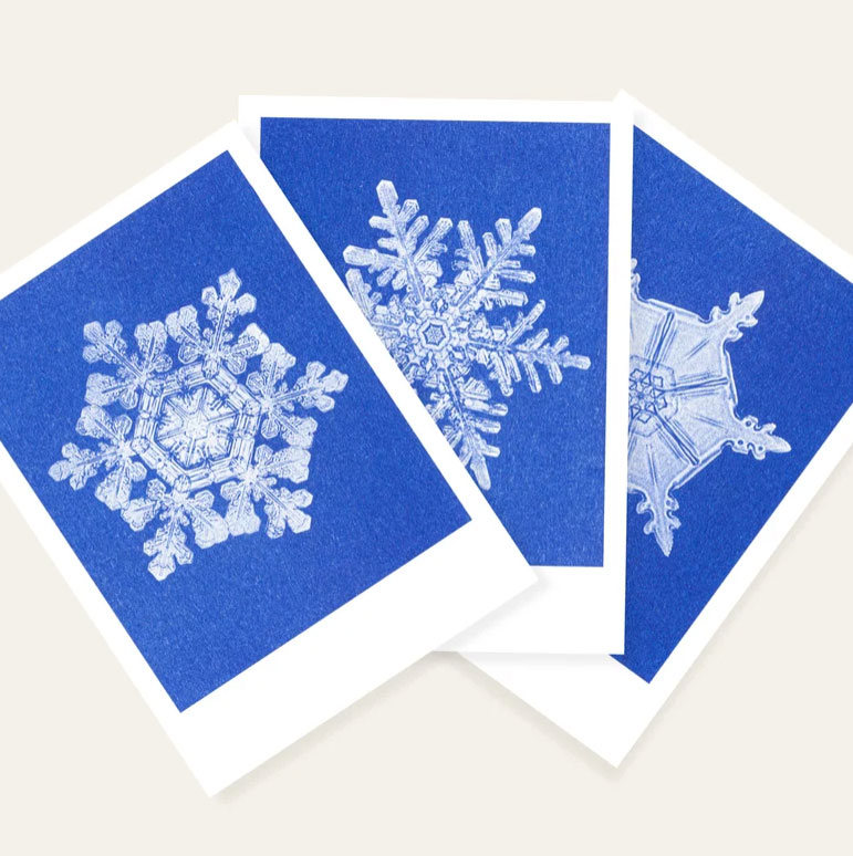 Herr und Frau Rio Postkarte XMAS Schneeflocke No. 2, Snow, Risographie Postkarte Weihnachten