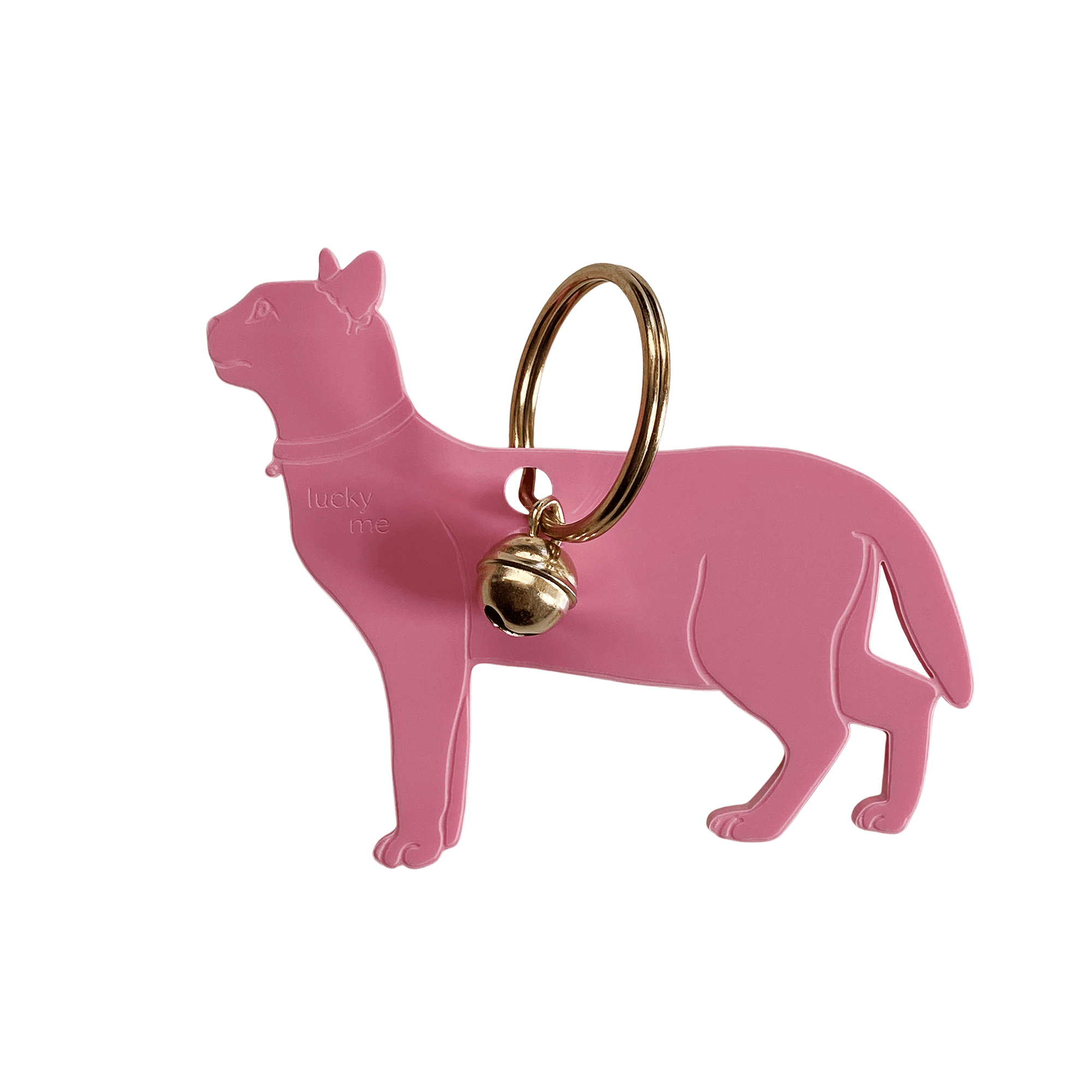 LUCKY MES Katze rosa Schlüssel- Taschen- Anhänger  