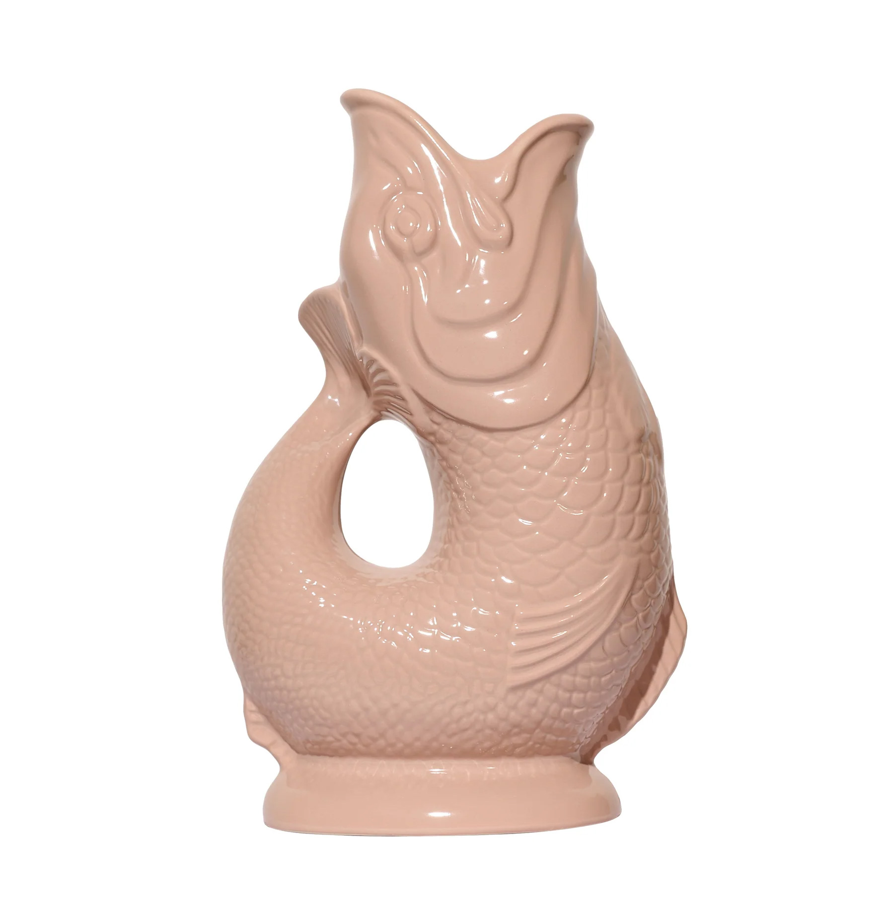 Gluckigluck  Fisch Karaffe/ Wasserkrug XL Chawning Tan ca. 1,1 L, Höhe ca. 27 cm   