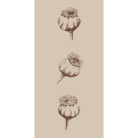 Papierservietten 10x20 cm Mohnkapseln 16 Stck/Pck
