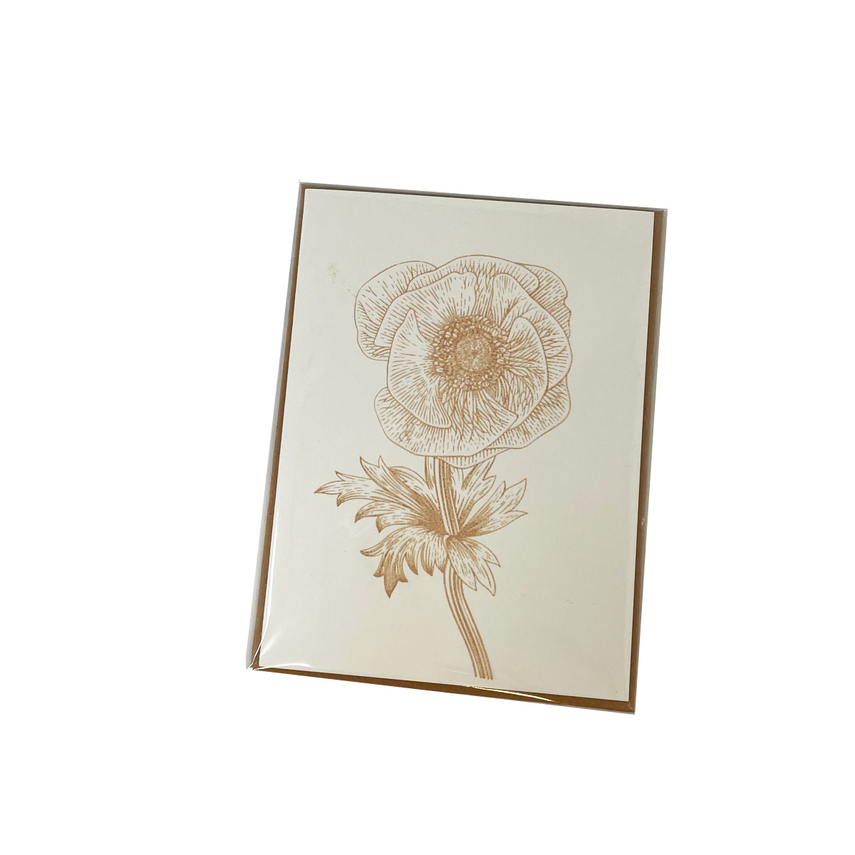 Dorothee Lehnen Briefkarte klein ANEMONE , ca. 8,5 x 11,5cm, Handgedruckt 