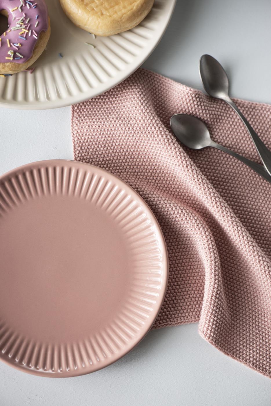 IB Laursen Spüllappen Mynte coral almond gestrickt, ca.25 x 25 cm