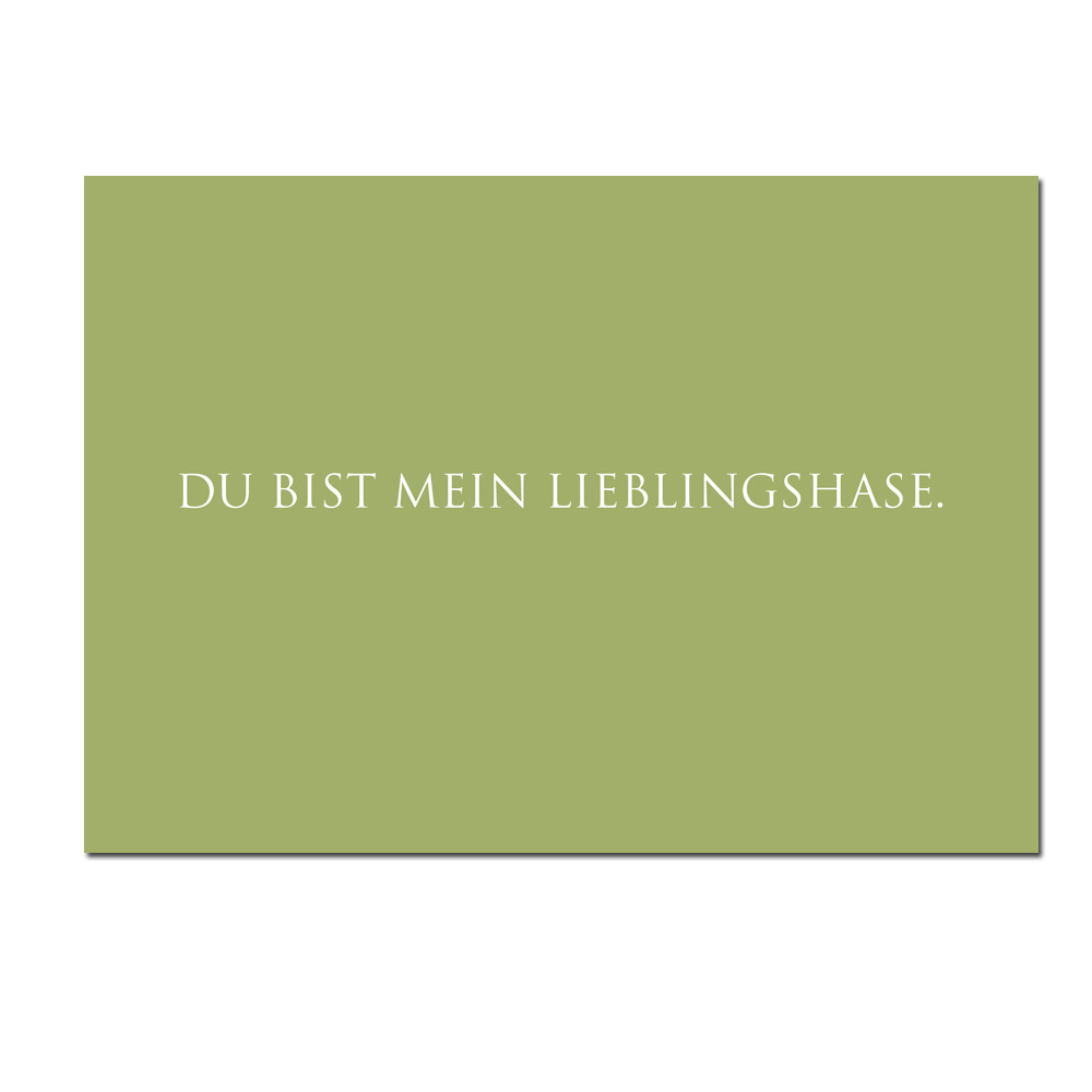 Wunderwort Postkarte OSTERN "Lieblingshase"