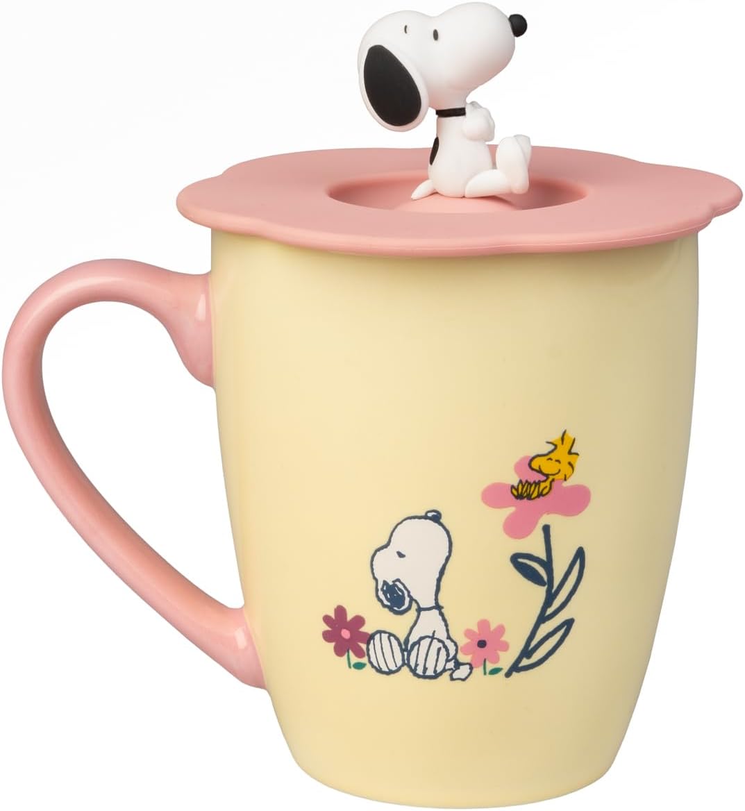 Snoopy Premium Becher, ca. 350 ml mit Deckel aus Silikon