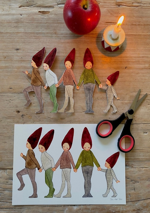 Tall Hat Tales Bastelset Nr. 2 "Die Elfenkinder" aus Papier von Tall Hat Tales aus Dänemark