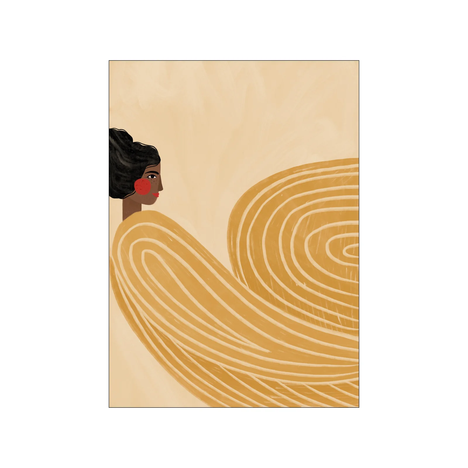 Kunstdruck A5 " The Woman With the Yellow Stripes"