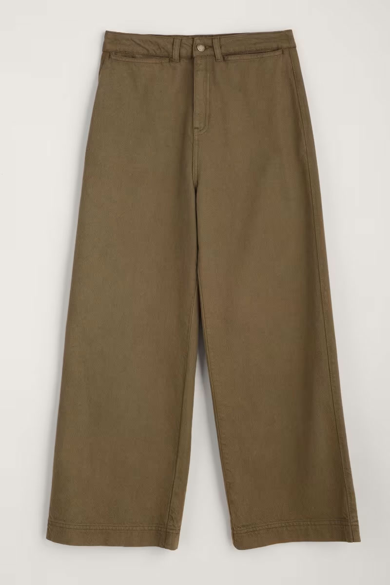 SEASALT CORNWALL Hose Milly Wide Leg Denim Trousers, Farbe: Dark Seagrass