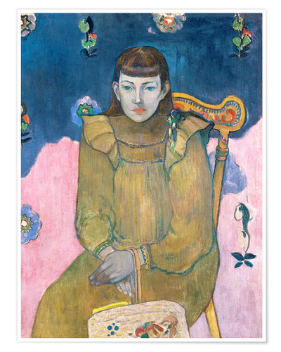 Postkarte Paul Gauguin  " Porträt einer jungen Frau " Kunst 