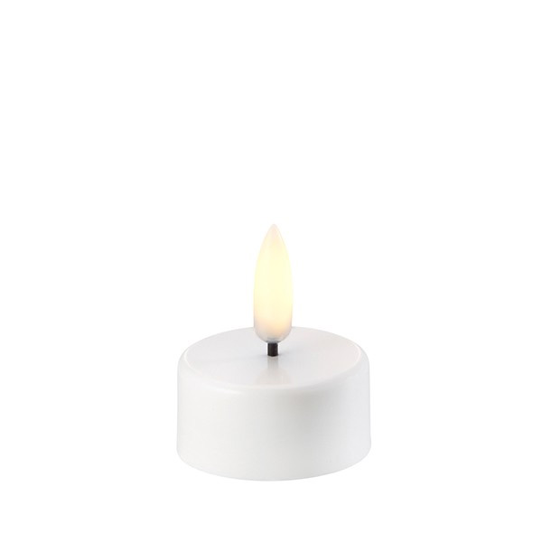 Piffany Copenhagen – UYUNI LIGHTING LED Teelicht White, PREMIUM, ca. D. 3.8 x 2 cm , für die Fernbedienung geeignet