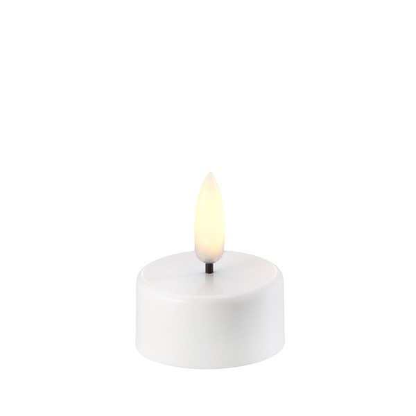 Piffany Copenhagen – UYUNI LIGHTING LED Teelicht White, ca. D. 3.9 x 2 cm , kein Wachs, für die Fernbedienung geeignet 