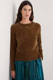% SEASALT CORNWALL Pullover Chenille, Sycamore Crew Neck Jumper
