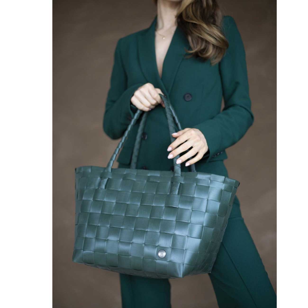 Handed By Paris - Shopper, Farbe: forest green