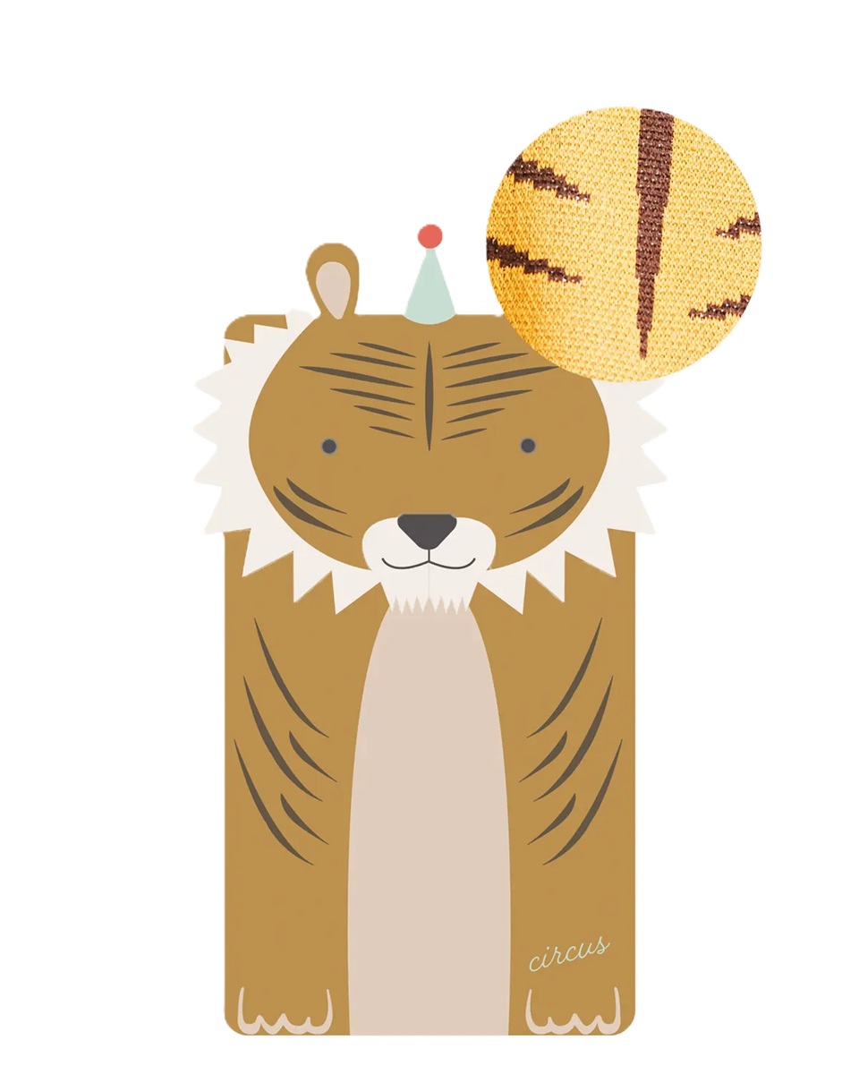 Babydecke Tiger Zirkus, knitted baby blanket - circus tiger, ca. 80 x 140 cm, Baumwollstrick  