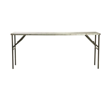 Tisch Zink, Party, Natur von house doctor, l: 180 cm, w: 50 cm, h: 74 cm
