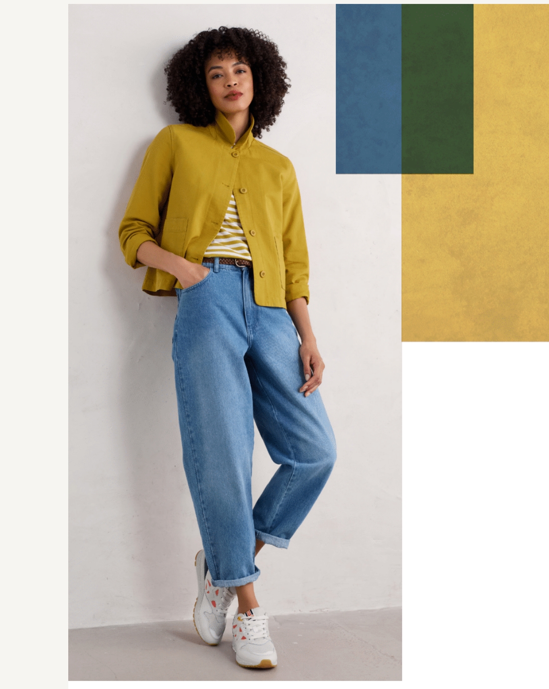 % SEASALT CORNWALL Leichte Sommerjacke Coombe Lane Jacket, Farbe: Chamomile