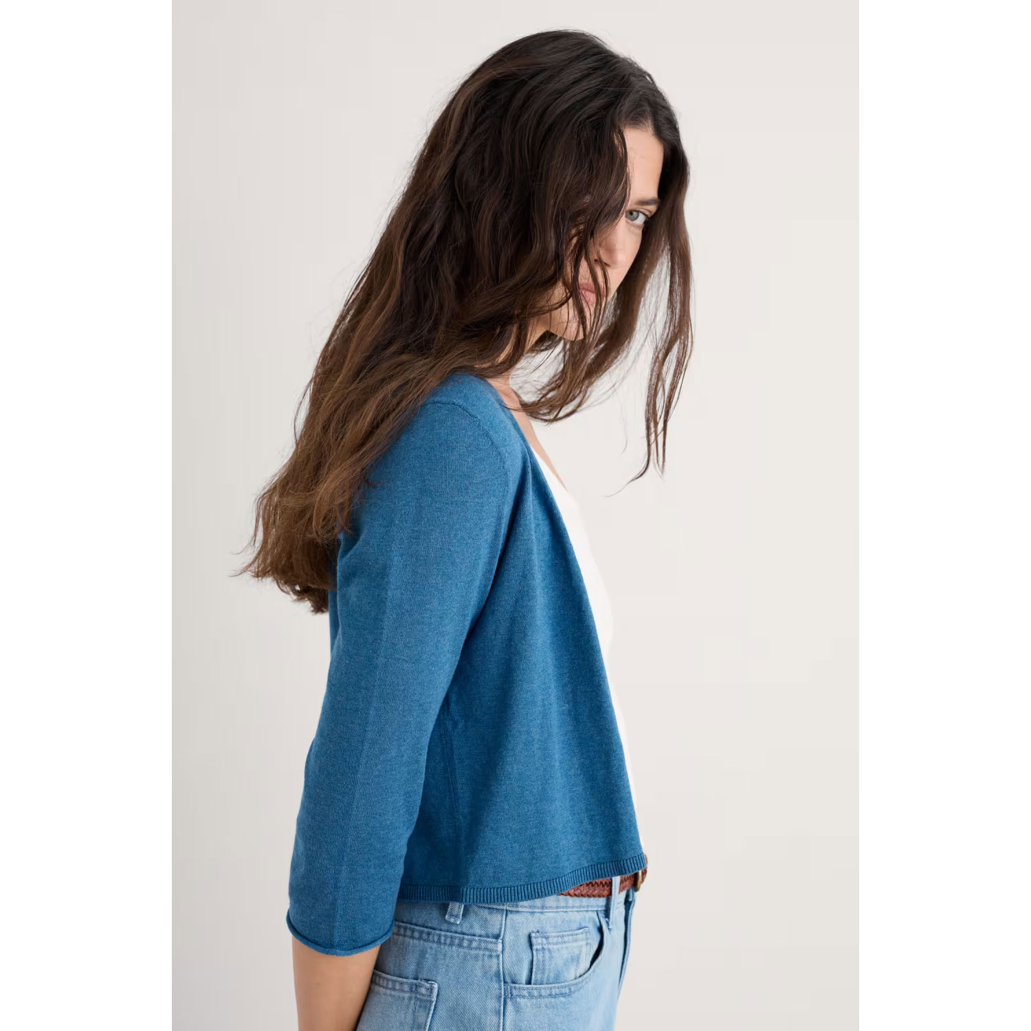 SEASALT CORNWALL Vanessa Strickjacke aus GOTS-zertifizierter Bio-Baumwolle, Farbe: Sailor Blue