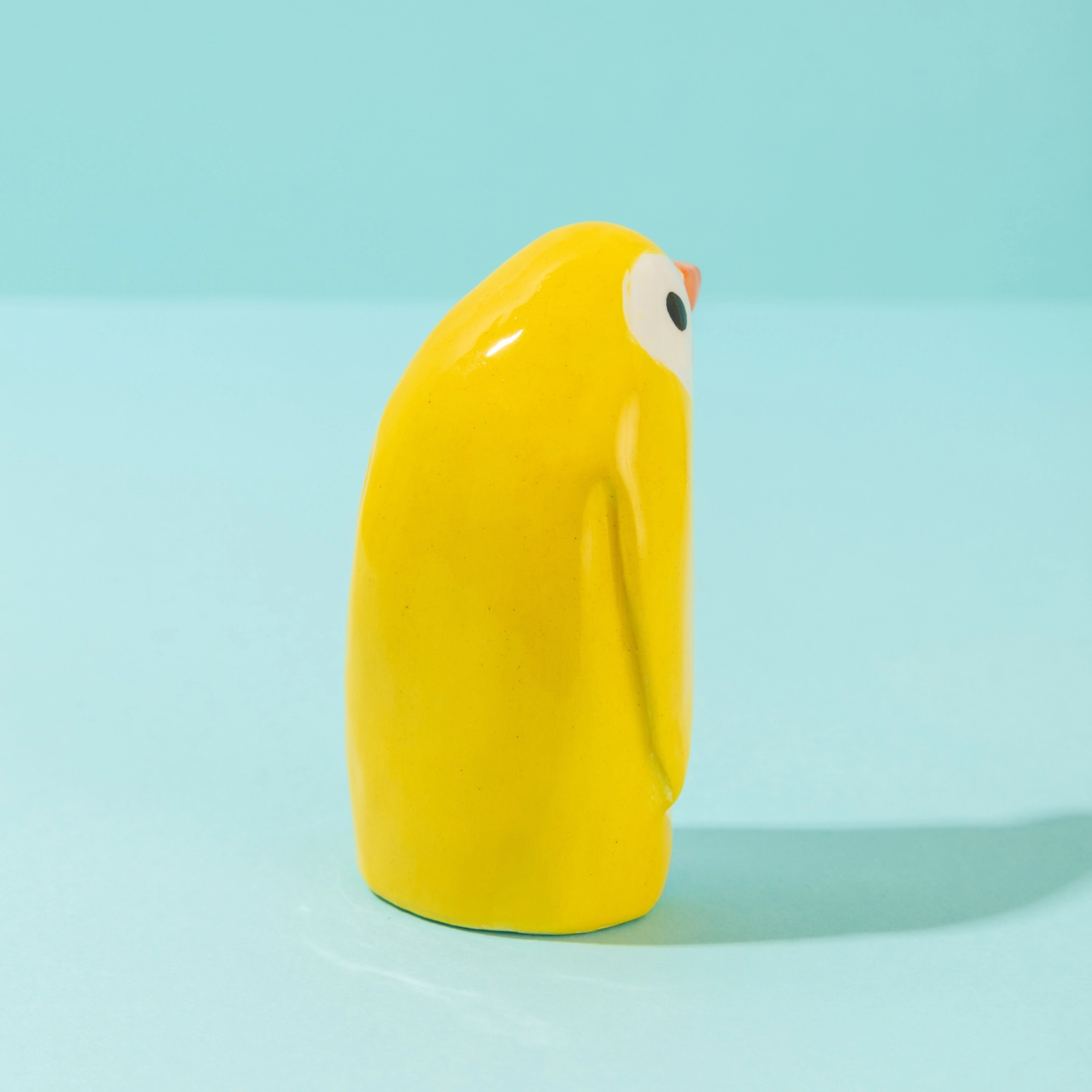 Ana Seixas Mama-Pinguin Gelb aus Portugal, Keramik ca. 585 cm, Handgefertigt  