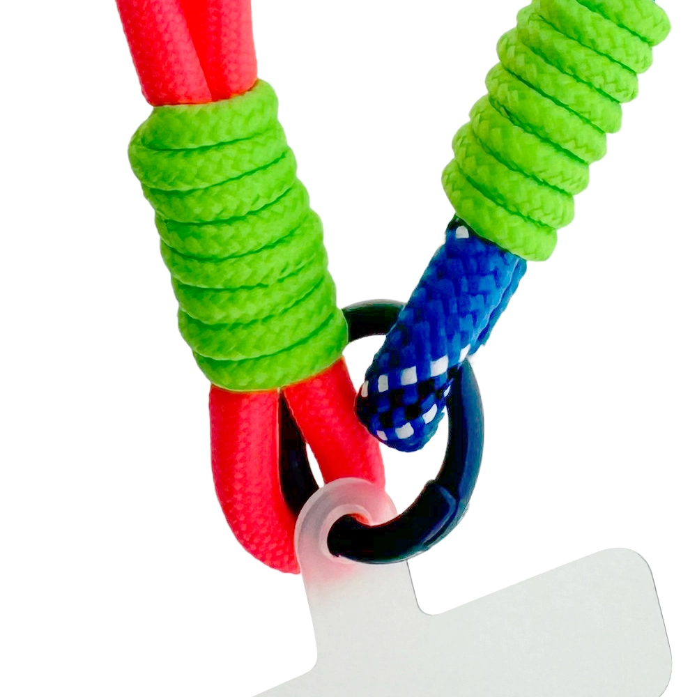 LOT83 Handykette SHORT Nr. 29, Handykette Kurz 29, Blau-Neon-rot-Grün