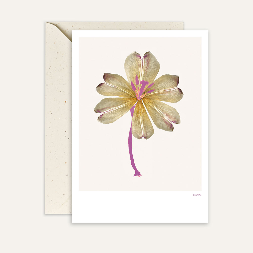 Aufstellkarte FlowerCollage 01, Florale Grußkarte mit Umschlag von Studio Rijkvol    