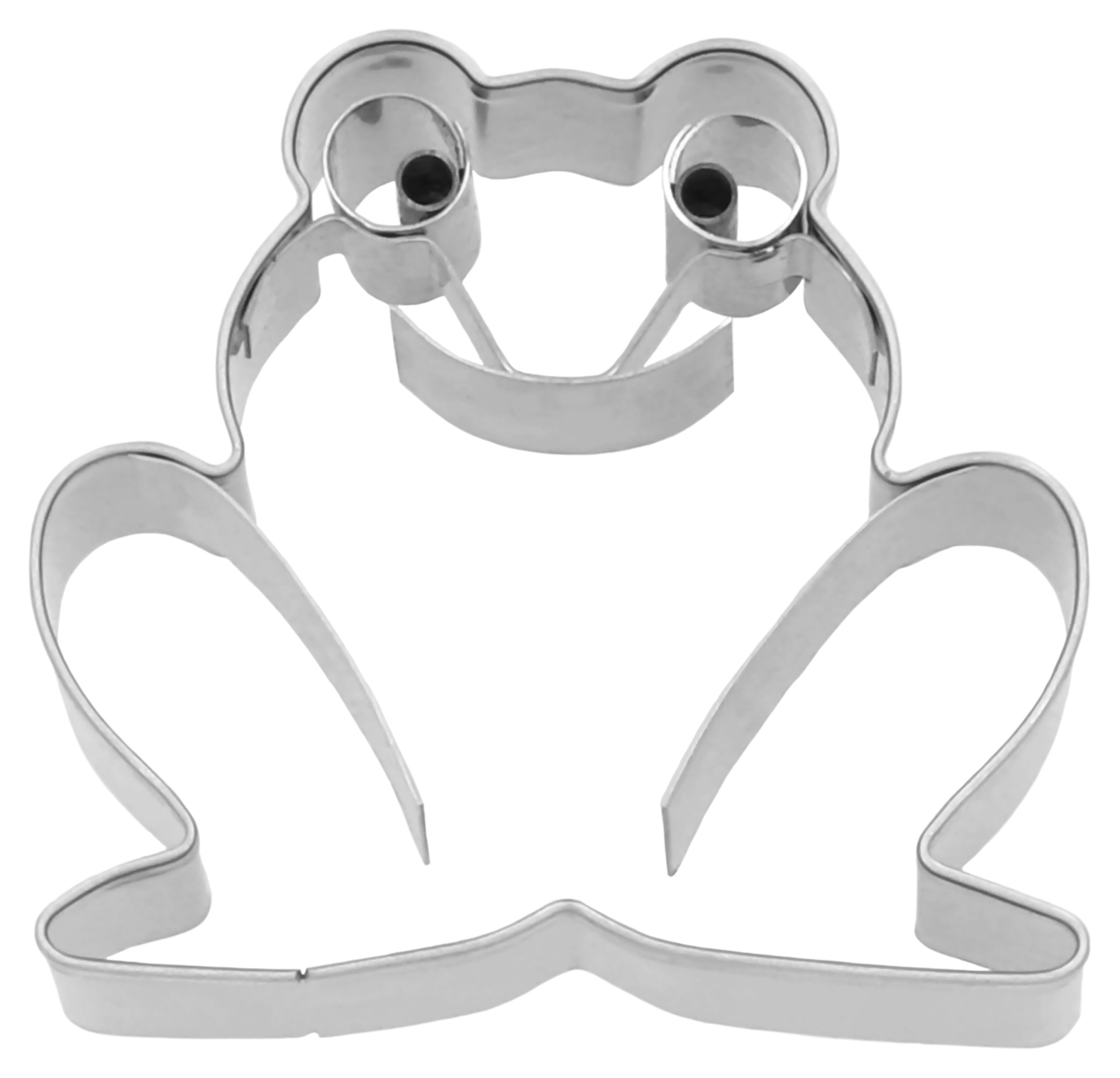 Ausstecherle Frosch 6 cm, Edelstahl von Birkmann, mit Innenprägung, Prägeausstecher, Ausstechform 