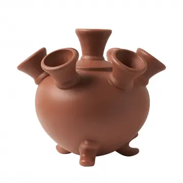 % Tulpenvase auf den Beinen Groß ca. 18 cm braun von Heinen Delfts Blauw, Holland, Niederlande  