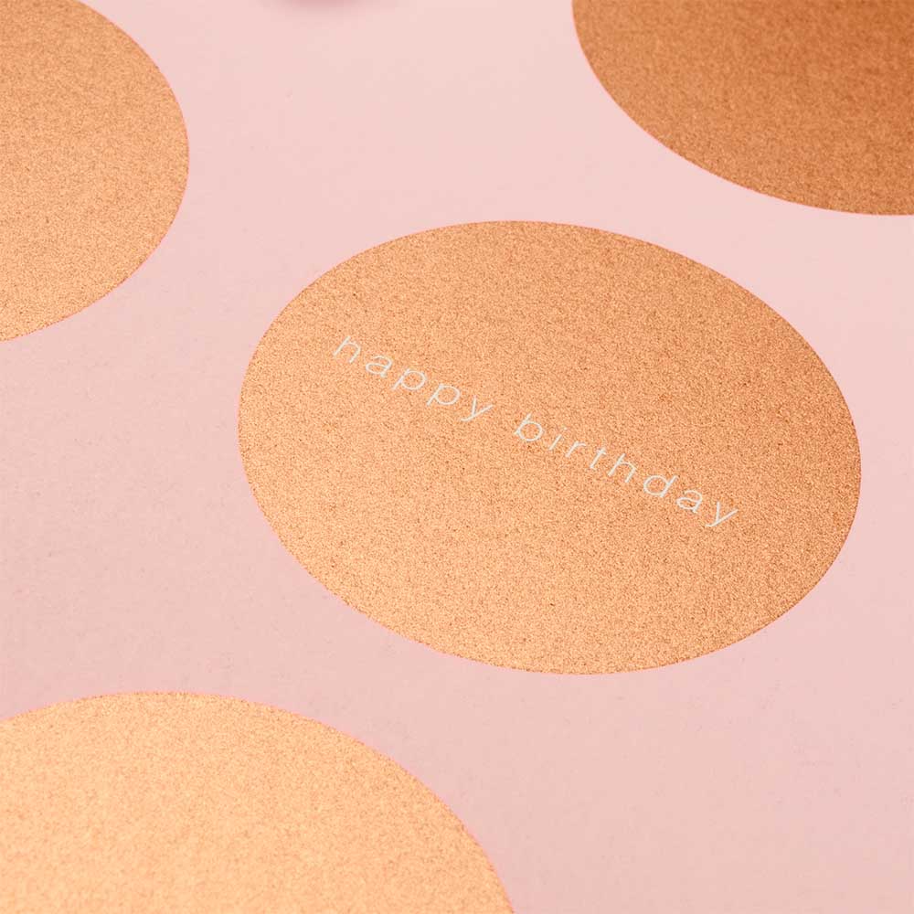 Grußkarte Geburtstag Dots kupfer/rosa Happy Birthday  von Bethge  