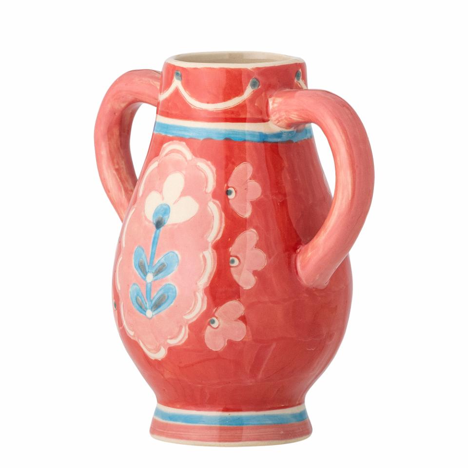 Odina Vase, Rot, Steingutt von Bloomingville, Höhe ca. 15 cm   