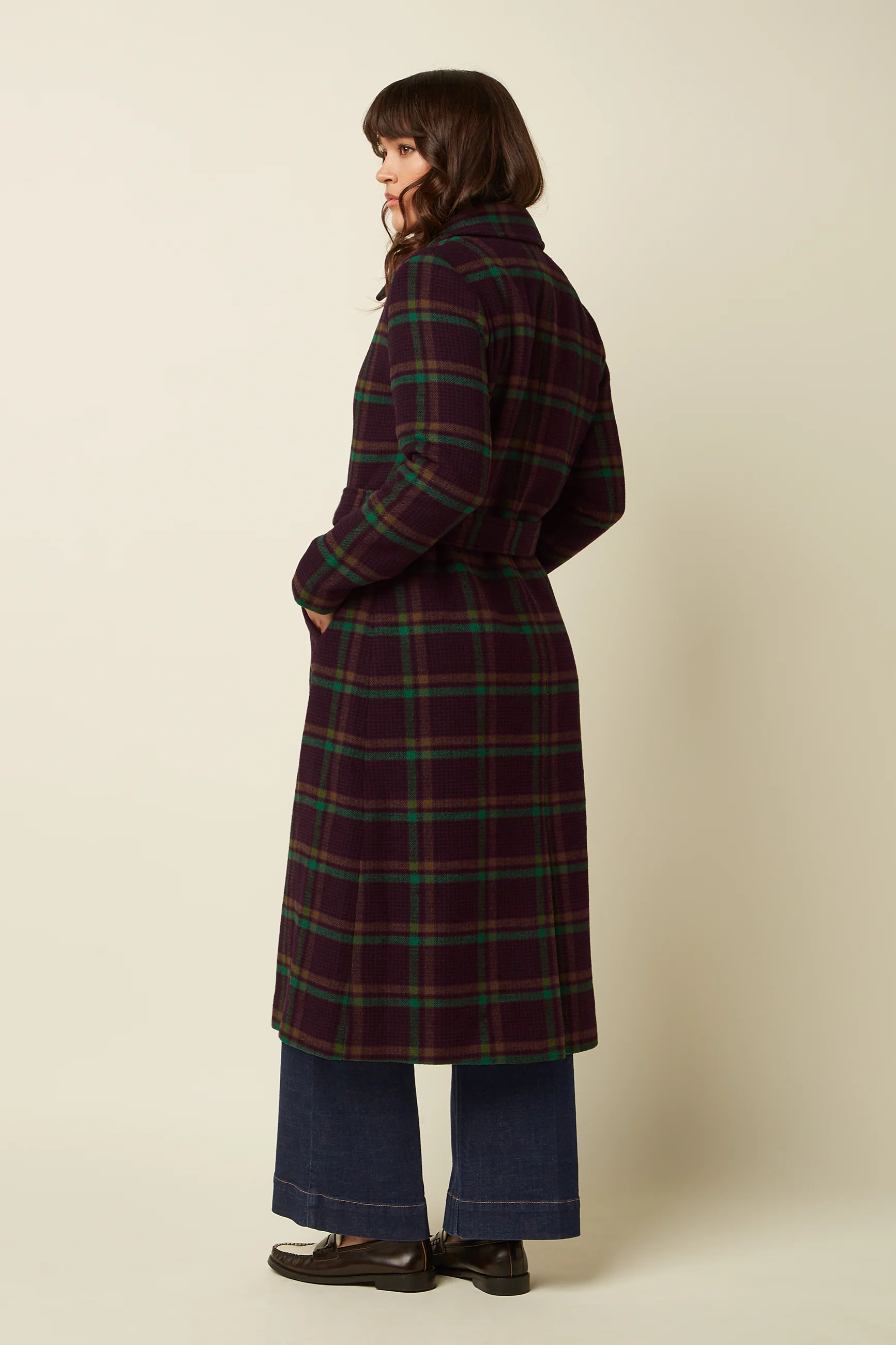 King Louie Arabella Coat Vera Check, Größe 38, Mantel
