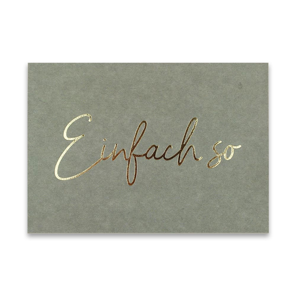 Postkarte „Einfach so“, mit Goldeffekten von Ava & Yves  