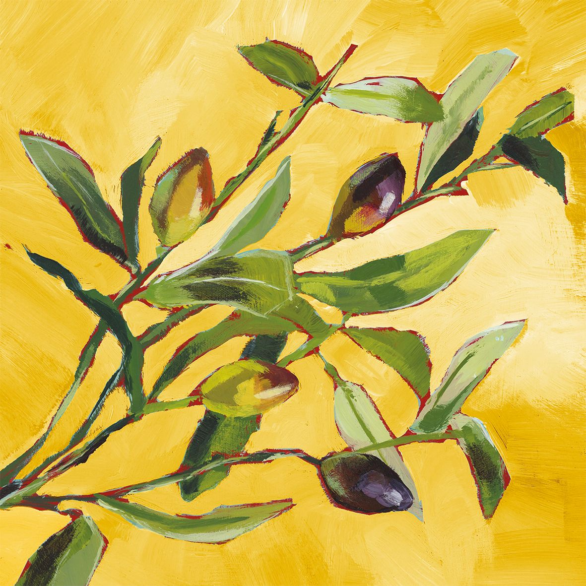 Papierservietten Olive Musée, 33 x 33 cm von PPD, Oliven