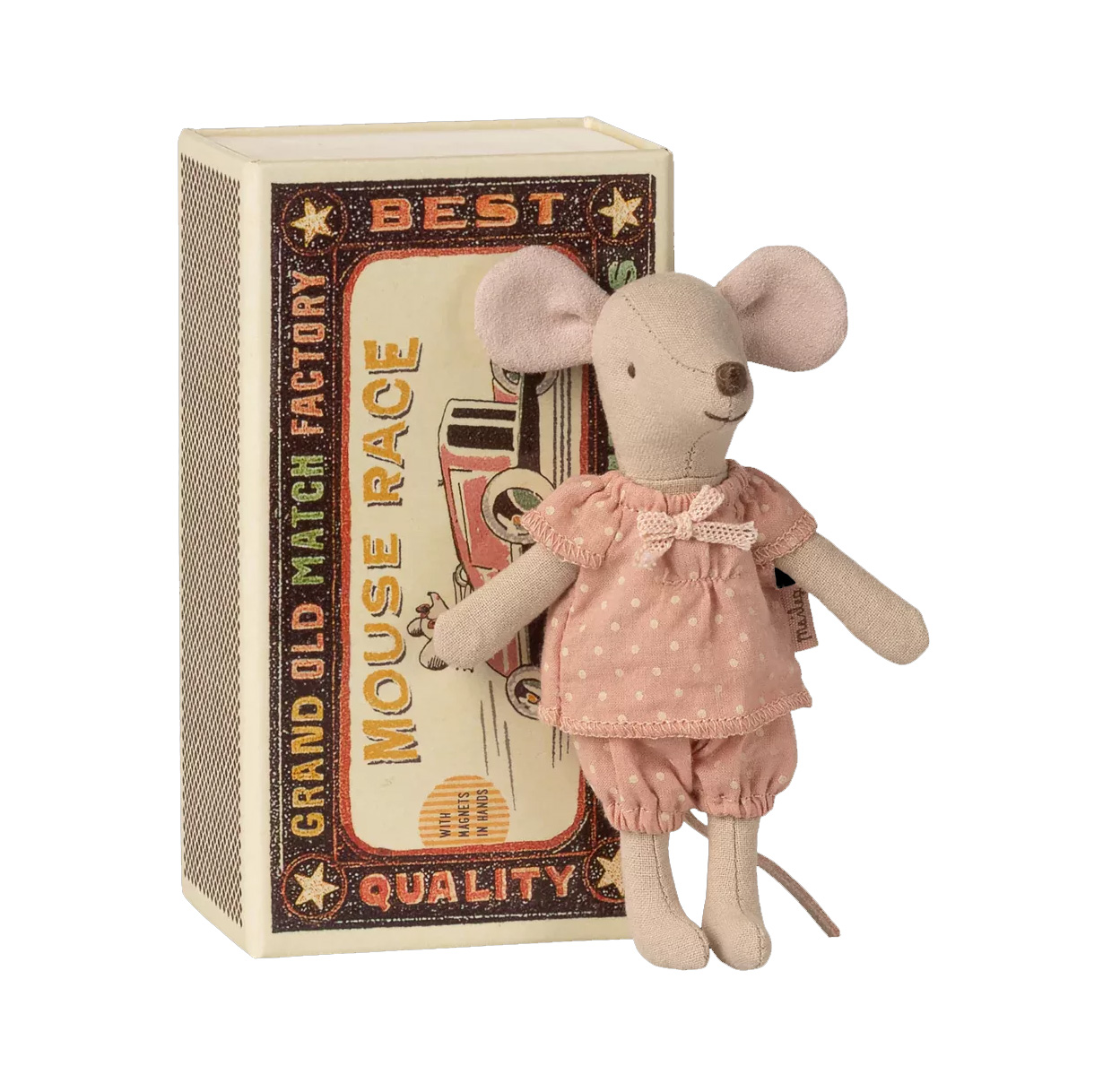 Maileg Große Schwester Maus in Streichholzschachtel, ca. 13 cm