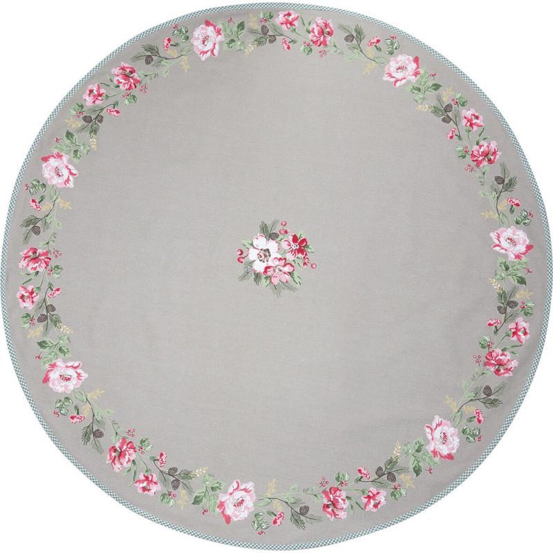 % GreenGate Teppich/ Tischdecke Rund "Leonora" - 130 cm (Rot) oder runde Tischdecke