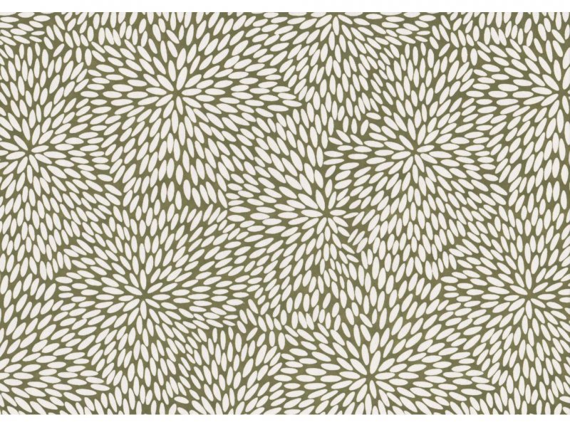 Japanpapier Chiyogami 70 g,  ca. 63 x 97 cm, BB Reiskörner auf olivgrün, 1 Papierbogen