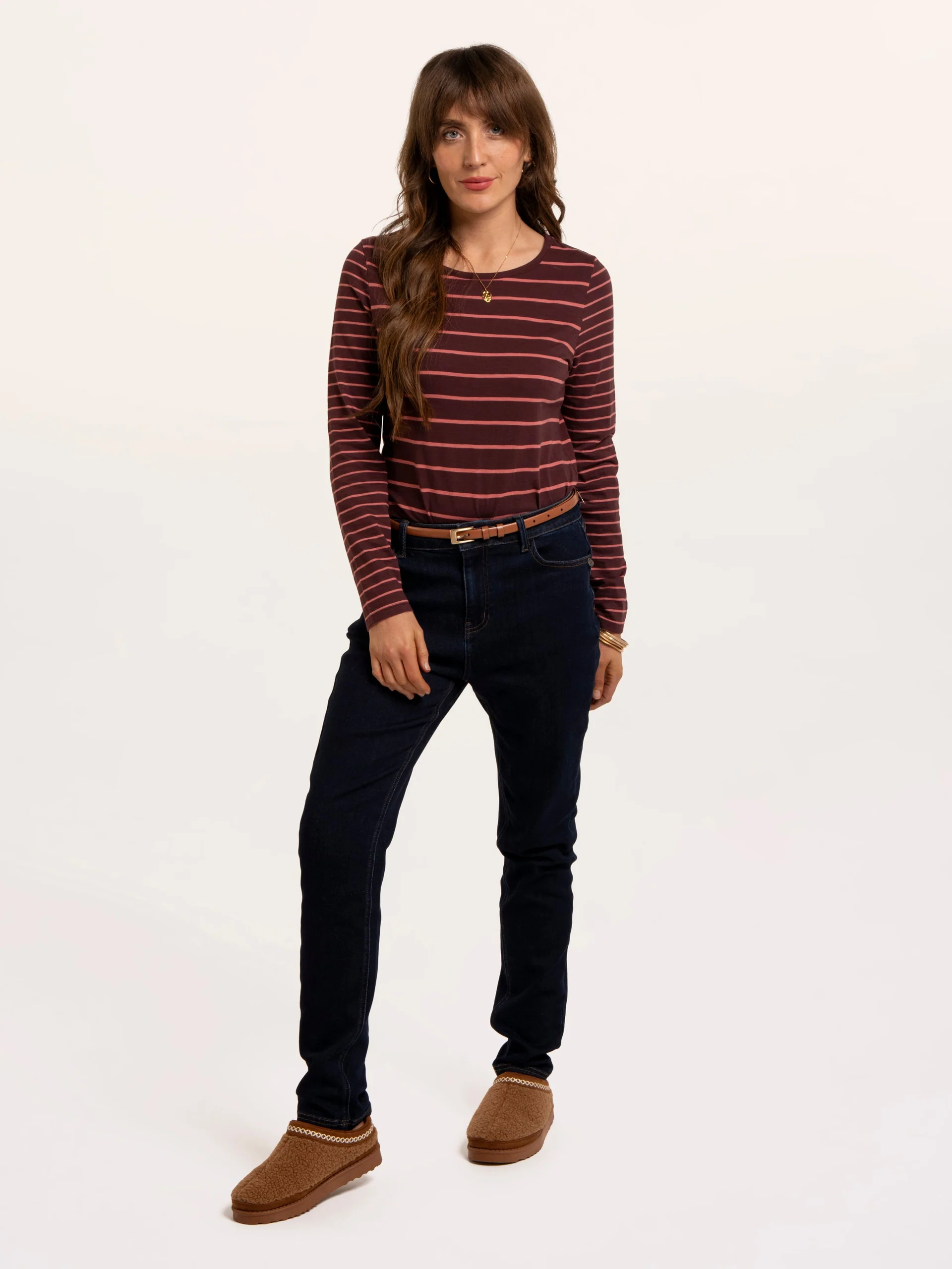 BRAKEBURN Branksome Long Sleeve T-Shirt Stripes, Streifen