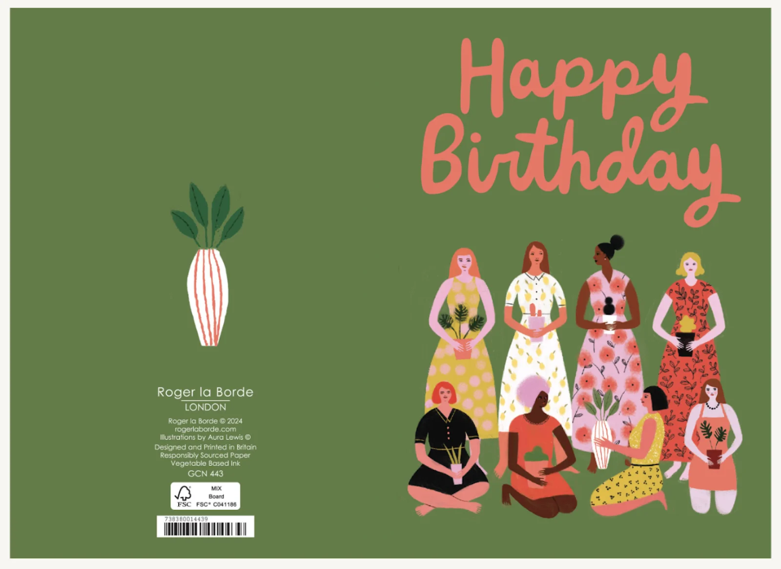 Roger la Borde Geburtstagskarte Green Fingers Happy Birthday