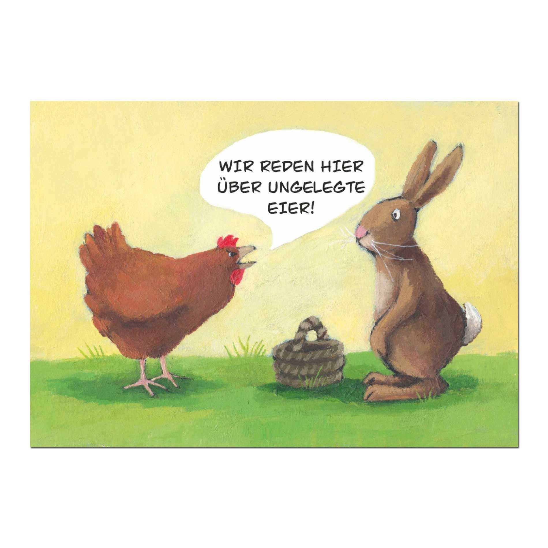 Inkognito Postkarte Ungelegte Eier  von  Henrike Wilson